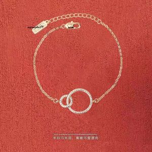 Sailormoon Sister Bracelet Designer Singapourien Brand Niche Design, Light Instagram Double Loop Boucle avec incrustation en diamant, chaîne de clavicule féminine