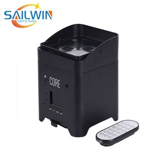 SAILWIN STAGE LED UPLICHT 4 * 18W 6IN1 RGBAW + UV Lithium Batterij Powered WiFi Wireless Mobile Led Par Light voor Event Party