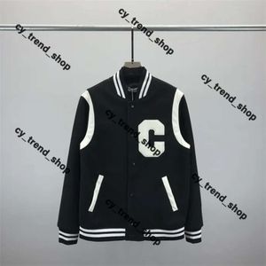 Saint Laurents Jscket flocado mangas de cuero abrigo de béisbol chaqueta uniforme chaquetas cálidas de un solo pecho parejas hombres abrigos ropa chaqueta universitaria Lvse Jscket 530