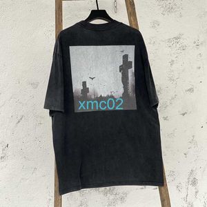 Saint Michael Cho Silent Mass High Street Distressed Wash Vintage T-shirt met korte mouwen