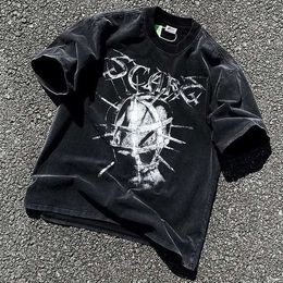 Saint Michael Dark Knight Limited Wind Graffiti Vtg T-shirt porté à manches courtes à la mode