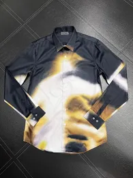 Saint-Queen Mens Shirt Slim Fit Flex Collar Stretch Pint Brand Clothing Men Long Manches Shirts Hip Hop Style Qualité Coton Tops 8620