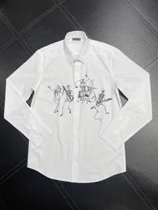 Saint-Queen Mens Shirt Slim Fit Flex Collar Stretch Pint Brand Clothing Men Long Manches Shirts Hip Hop Style Quality Tops Cotton Tops 8639