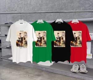 T-shirts Saint-Queen T-shirts Men's Mens Designer Mens T-shirts Black White Cool T-shirt Men Summer Italien T-shirt Street Casual Tops TEES Plus taille 98212
