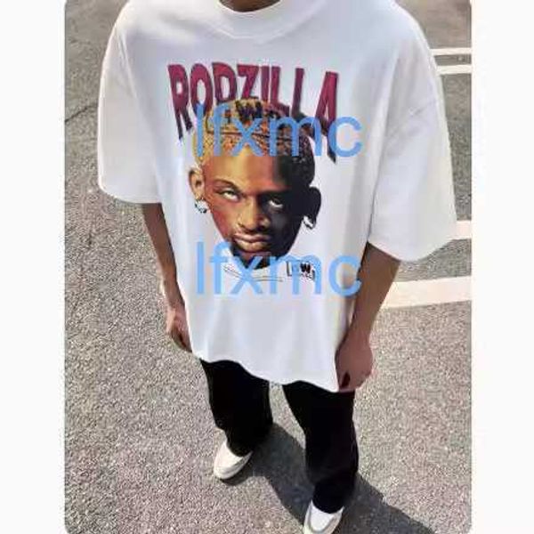 Saint rebelle Rodman américain côte ouest rue Graffiti Hip Hop Wash Tide marque T-shirt à manches courtes pour hommes SBDD