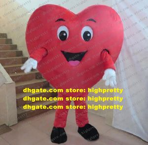 Saint Valentine's Day Red Heart Mascot Costume Adult Catoon Character Stage Properties Ouders-kindcampagne ZX1032