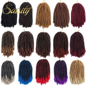 Saisity Ombre cheveux synthétiques Crochet printemps torsion tressage jamaïque rebond 240110