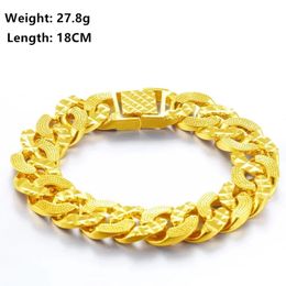 Saiye voor altijd niet vervagen 24k goud gevulde sieradenarmbanden voor mannen vrouwen pulseira feminina bizuteria joyas bruiloft fijn armbanden 240428