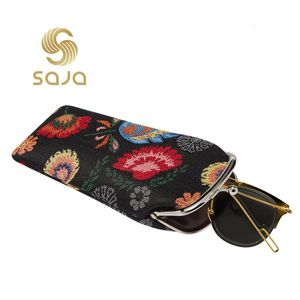 SAJA Brillenkoker Dames zonnebrillenkoker Tuinbloem Tapestry Bag Pouch Portemonnee hoesjes voor kinderen Brillenkoker voor kinderen 240118