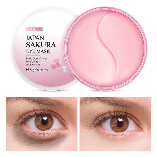 Sakura Essence collagène masque pour les yeux Gel hydratant patchs pour les yeux supprimer les cernes sac Anti-âge soins de la peau masque de soin des yeux 70g