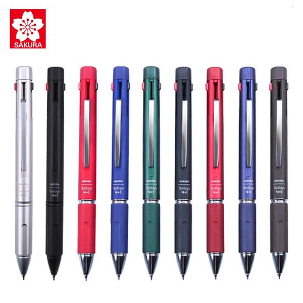 SAKURA GB4M1004 stylo multifonction 0.4MM stylo Gel quatre couleurs Plus 0.5MM crayon automatique 240105