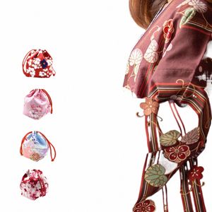 Sakura japonais sac à cordon filles Yukata Robe de mariage Cosplay voyage cosmétique porte-monnaie maison sac à déjeuner sac à main Phe pochette l9Zh #