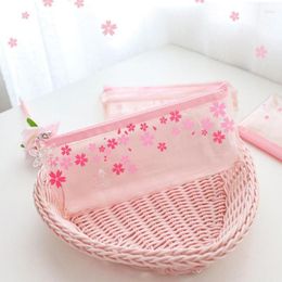 Sakura Pencil Case Transparant Potlood Case Kawaii Stationery Pen School Levers Estukaten Escolaire koffers voor meisjes