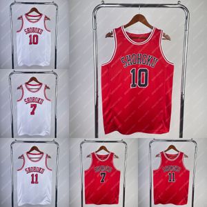 SAKURAGI HANAMICHI RUKAWA BASKETBAL MARKING Costume Costume Anime Shohoku École de basket-ball Jersey Tops Shirt Men Women Youth XS-4XL