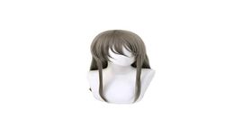 Sakurajima Mai Cosplay perruques coquin ne rêve pas de lapin fille Senpai cheveux synthétiques longue droite cheveux gris Wig4614958