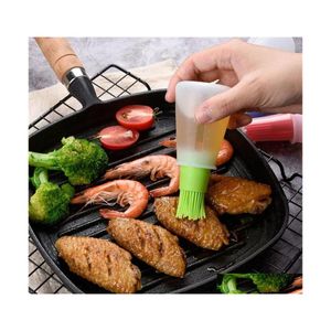 Salad Tools Portable Oil Bottle Bbq Brush Sile Kitchen Cooking Tool Baked Crepes Cam With Small Accessories Inventory Wholesale Drop Dhkar