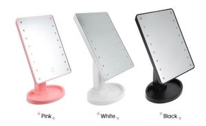 Vente Miroir de maquillage de rotation à 360 degrés SN avec 16/22 LIGNES LED Vanité professionnelle Table de bureau Miroir Miroir 1 Mirror compact2713235