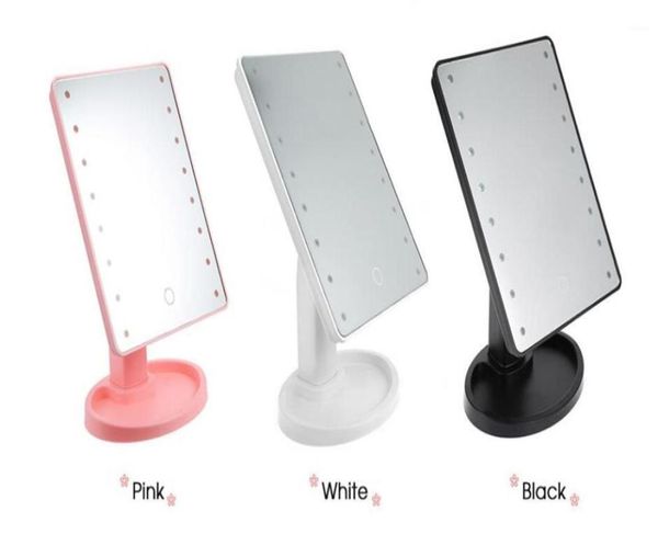 Venta de 360 grados Rotación táctil Espejo de maquillaje SN con 16/22 luces LED Tocador de tocadores Professional Magno de escritorio Mirror1 Espejo compacto5281061