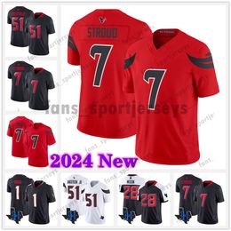 2024 Custom 7 C.J. Stroud Men Dames jeugd voetbalshirts Stefon Diggs Joe Mixon Hunter Nico Collins Derek Stingley Will Anderson Jr Laremy Tunsil Dalton Schultz