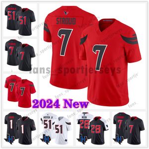 2024 Custom 7 C.J. Stroud Men Womens Youth Football Jerseys Stefon Diggs Joe Mixon Hunter Nico Collins Derek Stingley Will Anderson Jr Laremy Tunsil Dalton Schultz