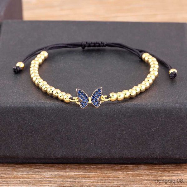 Vente papillon forme mode couleurs classiques corde tressée chaîne Bracelets faits à la main pour femmes hommes bijoux réglables