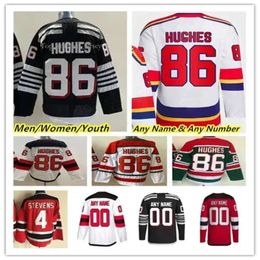 Verkoop AANGEPASTE nieuwe''jersey''devils''jack Hughes Hockey Jerseys Jesper Bratt Hischier Dougie Hamilton Mercer Wood Graves Marino Sharangov 8486