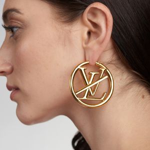Vente Boucles d'oreilles design lettres de marque en or 18k femmes boucles d'oreilles de luxe
