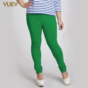 Vente Femme s Leggings Femmes Maigre Plus Grande Taille Bonbons Couleur Pantalon Extensible Super Élastique Bande Pantalon 6XL 210925