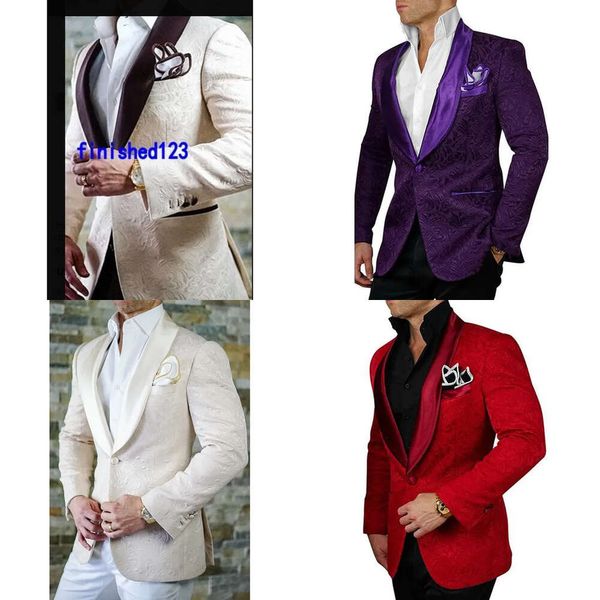 Vente Hot 9 Colours Men Marid Marid Slim Fit Tuxedos Tuxedos Brooms Blazer Costumes For Men 2 Piece (Veste + Pantalon) 201105 SMAN 01105