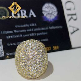 Ausverkauf Iced Out Diamantringe Hiphop-Schmuck Versandbereit Ausverkauf Vvs Moissanit Diamantringe für Männer
