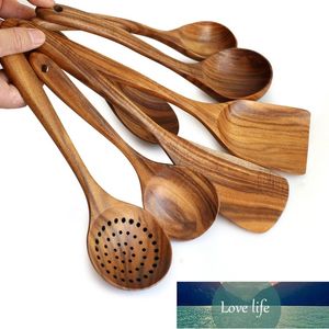 Venta Lote Cuchara de madera Utensilio de cocina de bambú Herramienta Cucharadita de sopa Catering Cuchara para niños Utensilios de cocina para sopa de arroz