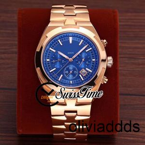 Vente Nouveau outre-mer 5500V110A-B148 Blue Dial A2813 Automatic Mens Watch Rose Gold Bracelet Stvc No Chronograph STVC Gents Watches Swisstime 1zpr