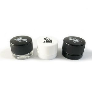 Verkoopprijs 5 ml dikke ronde glazen potcontainers met zwarte CR-deksels concentraatpotten voor wascosmetica