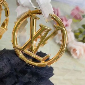 Boucles d'oreilles de créateur de ventes pour femme lettres cerceau 18k or femme oreilles de luxe bijoux pour dames