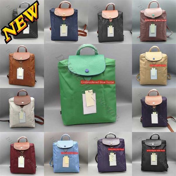 Ventas Bolso de alta calidad Bolsas al por mayor de la billetera Fashion Folding French Nylon Women 70 Anniversary Bordado de lujo Masturas de caballos de caballos Bagskzss