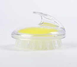 Masseur à tête en silicone ronde pour laver le brossage de massage du cuir chevelu démangeaissement du bain germinal tête en plastique méridien Comb3926896