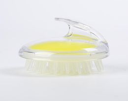 Masseur de tête en silicone ronde pour laver le brossage de massage du cuir chevelu démangeaisons de bain germinal tête en plastique méridien combattant 4221276