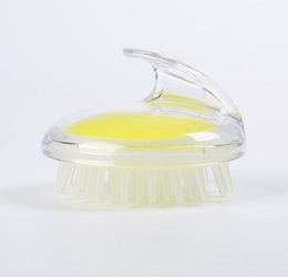 Masseur à tête en silicone ronde pour laver le brossage de massage du cuir chevelu démangeaissement du bain germinal tête en plastique méridien comb2775715