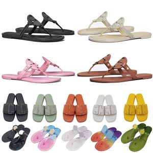 Designer glijbanen Millers Sandalen voor vrouwen Triple Zwart Witbruin Leer Patent Slide Dames slippers strand Buitenschoenen