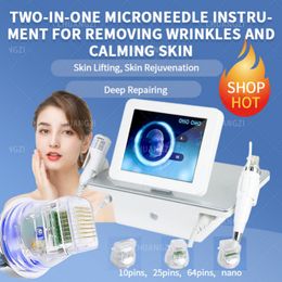 Salon Goud RF Microneedling Machine Striae Littekens Verwijderen Gezicht Lifting Lichaam Draaien Radiofrequentie rf Fractional Microneedling Machine Pijnloos