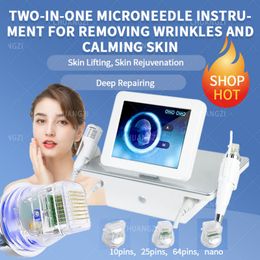 Salon Goud RF Microneedling Machine Striae Littekens Verwijderen Gezicht Lifting Lichaam Draaien Radiofrequentie rf Fractional Microneedling Machine Tedere huid