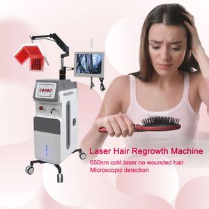 Salon professionnel Anti perte de cheveux Diodes Laser Machine analyse de détection de follicule pileux masseur de cuir chevelu Machine de croissance des cheveux