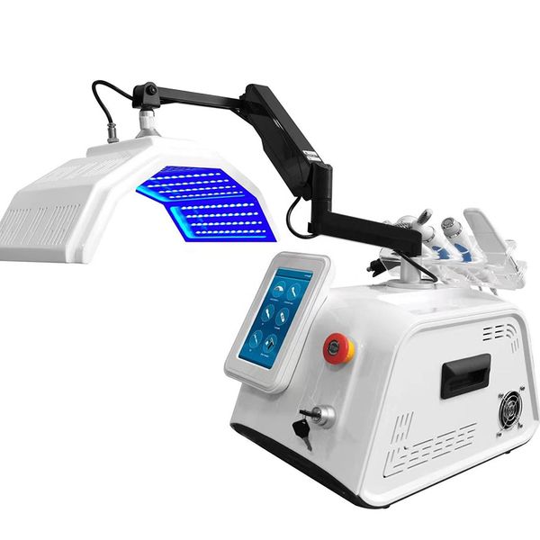 Salon Spa PDT Terapia de luz LED Máquina de belleza fotodinámica 7 colores Depurador de piel Agua Oxígeno Jet Peeling Enfriamiento RF BIO Rejuvenecimiento facial Blanqueamiento Antienvejecimiento