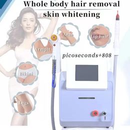 Salon Super Hair Removal 808nm diode Laser Permanent haar Tattoo Verwijder machine Picoseconde huid Verjonging 808 Depilatie Lazer Pico