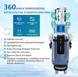 Uso del salón 360 Cryo adelgazante Cavitación RF Lipolaser Dispositivo de papada criolipolisis Congelación Sistema de esculpir el cuerpo fresco Congelación de grasa delgada Máquina para perder peso