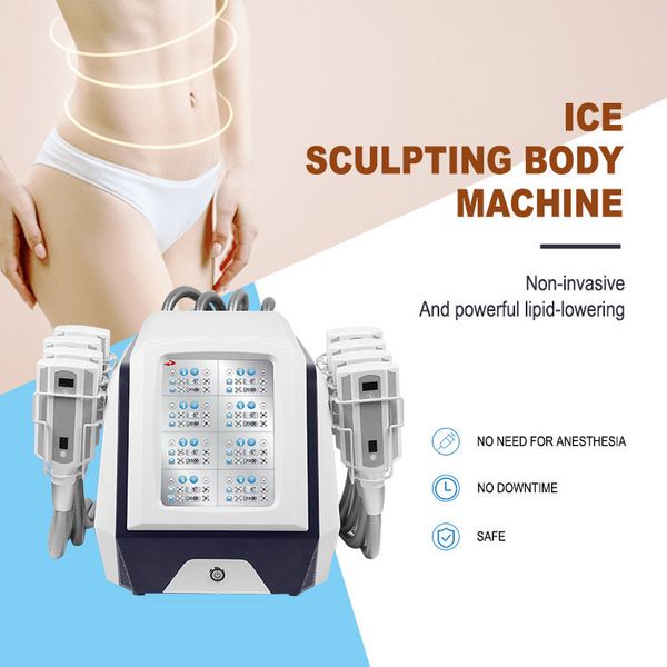 Salon Utiliser 360 Cryolipolyse 8 Plaques cryo-plaques cryothérapie Sminming Sculpt Contour Contour Corps Full Corps Feuille de congélation Machine de traitement de réduction de cellulite en vente