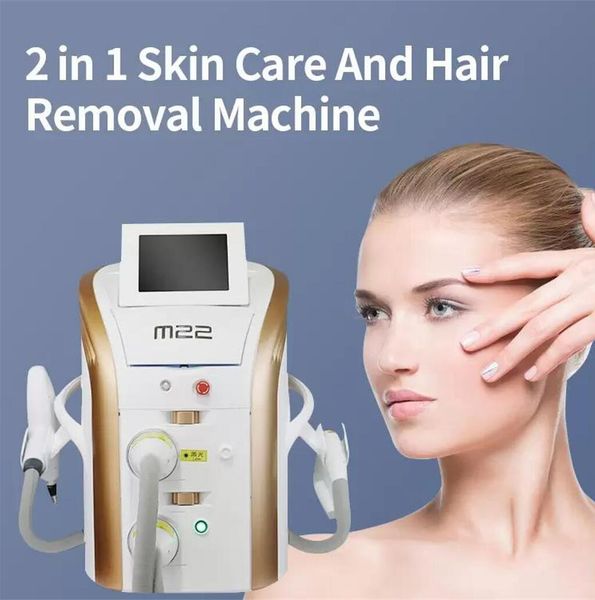 Uso en salón Máquina de depilación permanente IPL M22 Tratamiento vascular para el acné Terapia de pigmentos Rejuvenecimiento de la piel blanquear apretar pico Equipo de eliminación de tatuajes