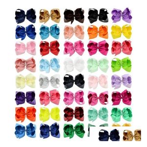 Perruques de salon bien vendues européennes et américaines 6 pouces pince à cheveux pour enfants casque couleur bonbon fleurs déformées filles grande barre de nœud papillon Dhrod