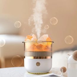 Humidificador de piedra de sal con aromaterapia y luz ambiental para oficina y dormitorio