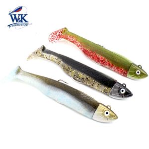 Zoutwatervissen Lokken Set met 10 Wormhaak 14g Jigkop 9cm Zacht Aas Zwarte Paling Action Weedless Minnow Vinyl Vis 240313